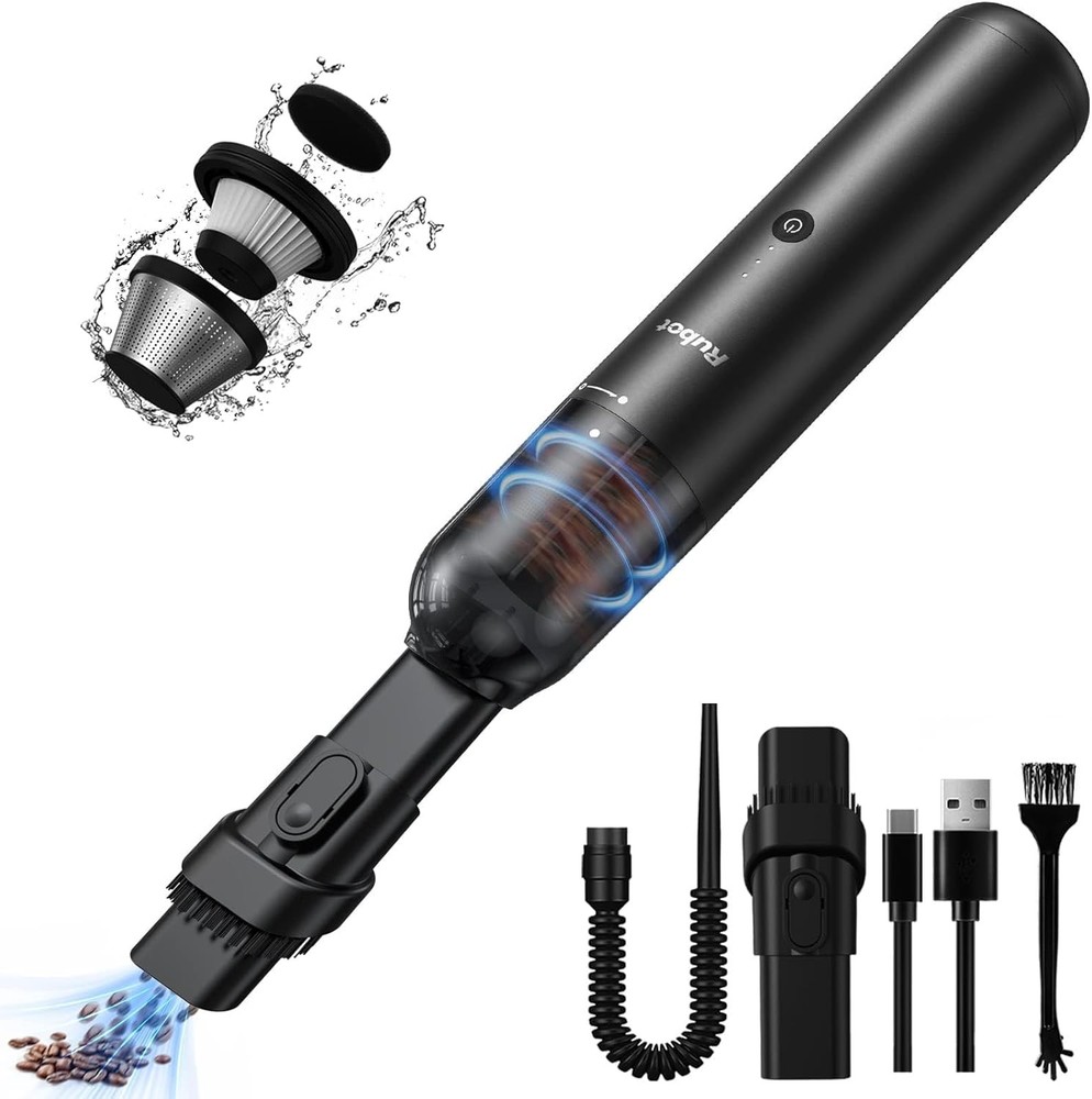 RUBOT Handheld Vacuum Cleaner, 16000PA Powerful Suction Car Black