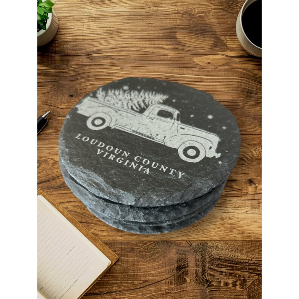 LoCo for Loudoun County Holiday Slate Drink Coasters