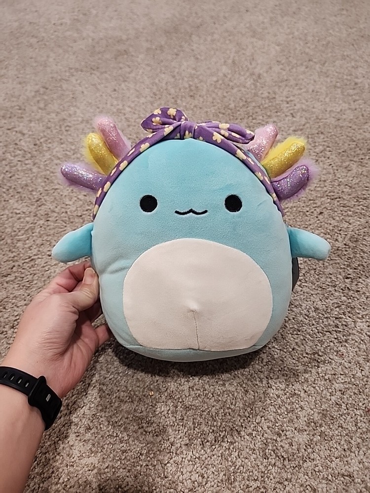 NWT Squishmallow Irina Gymnast Blue 8 Inches With Bow