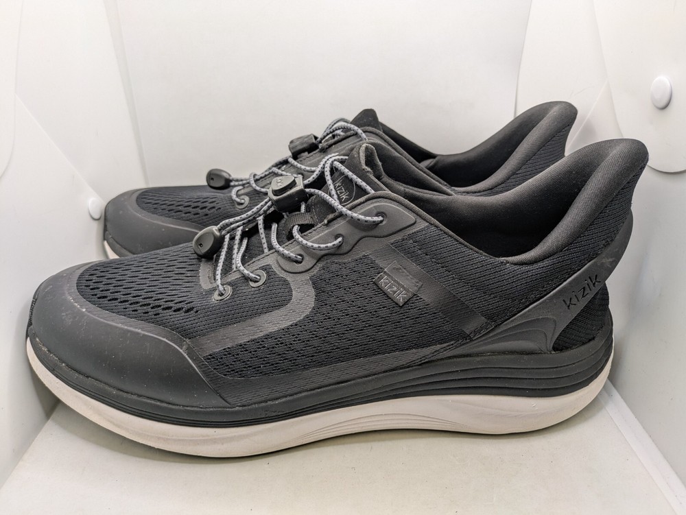Kizik Mens Black Sneakers Size 12 Comfortable Slip-On Shoes