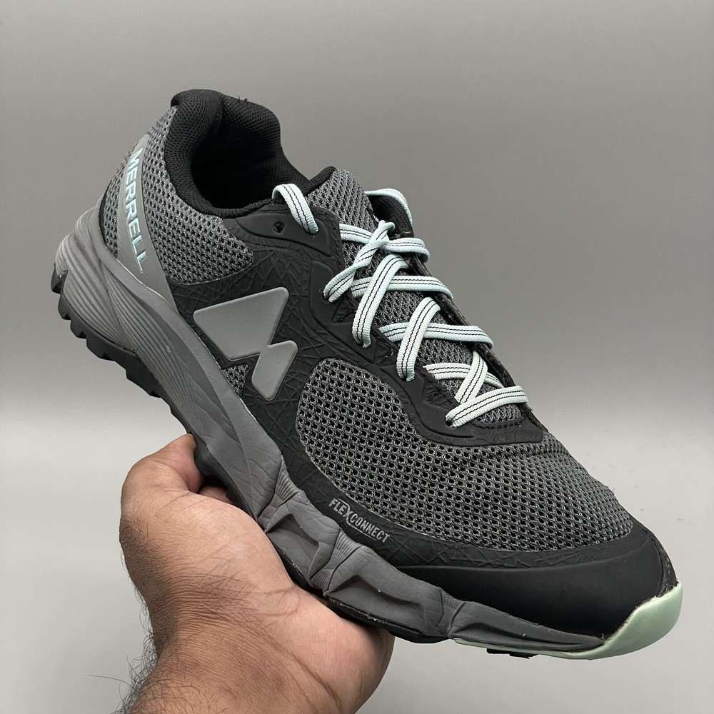 Merrell Mujer Agility Charge Zapato para Correr Tenis Gris Negro Talla 9