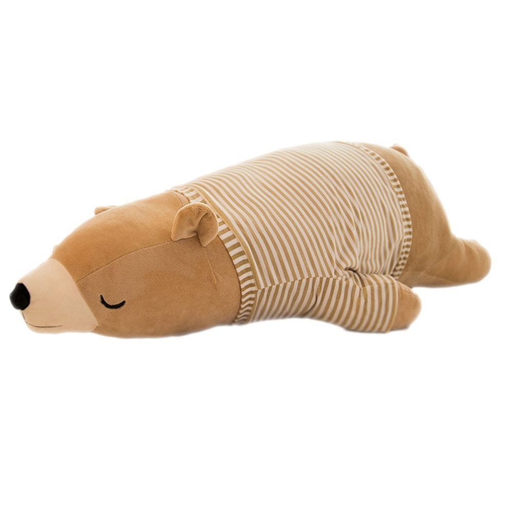 Juguete de peluche animal oso polar 20 pulgadas grande marrón oso dormido animal cosas suaves