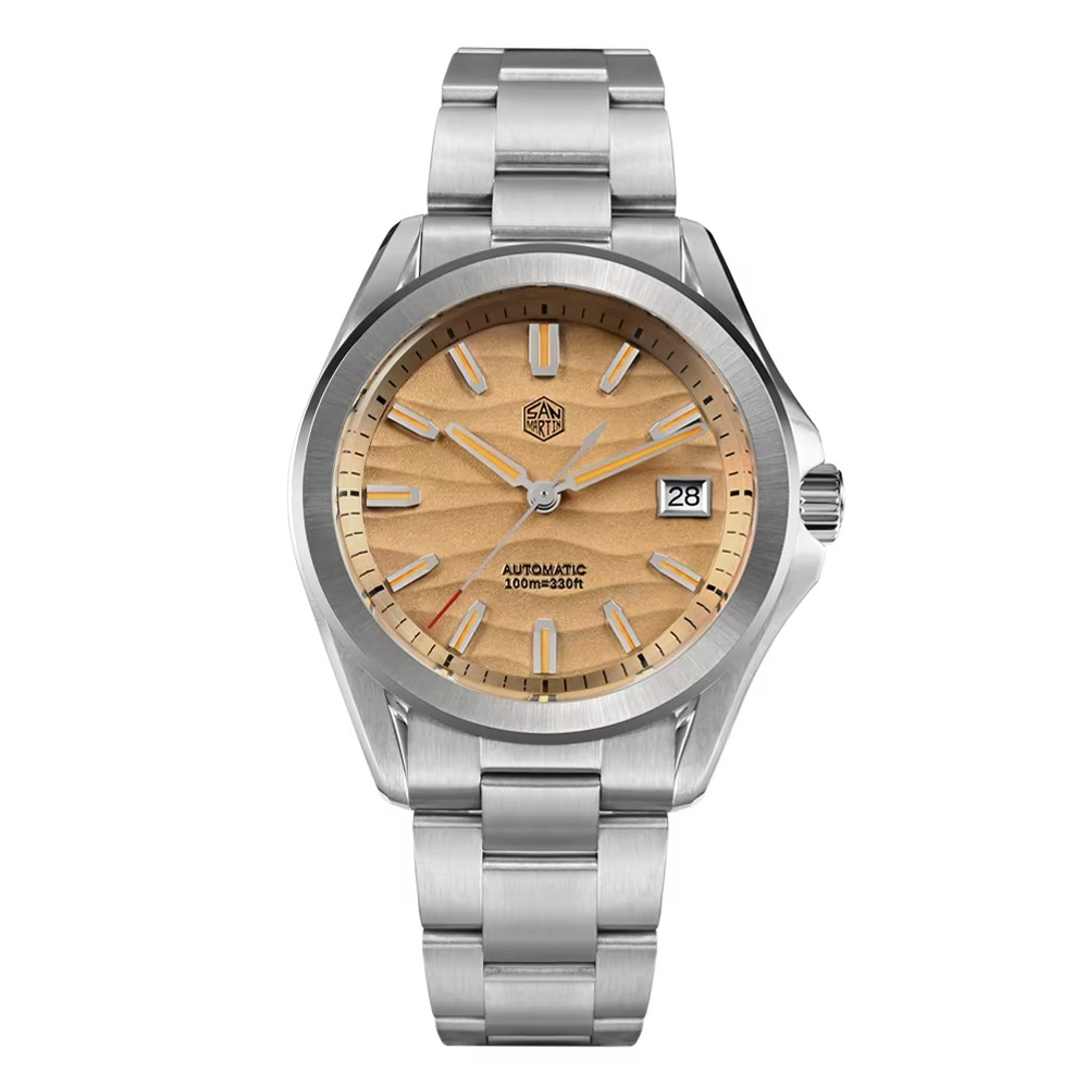 San Martin 39mm Gada Desert Texture Men's Dress Watch with NH35 Movement