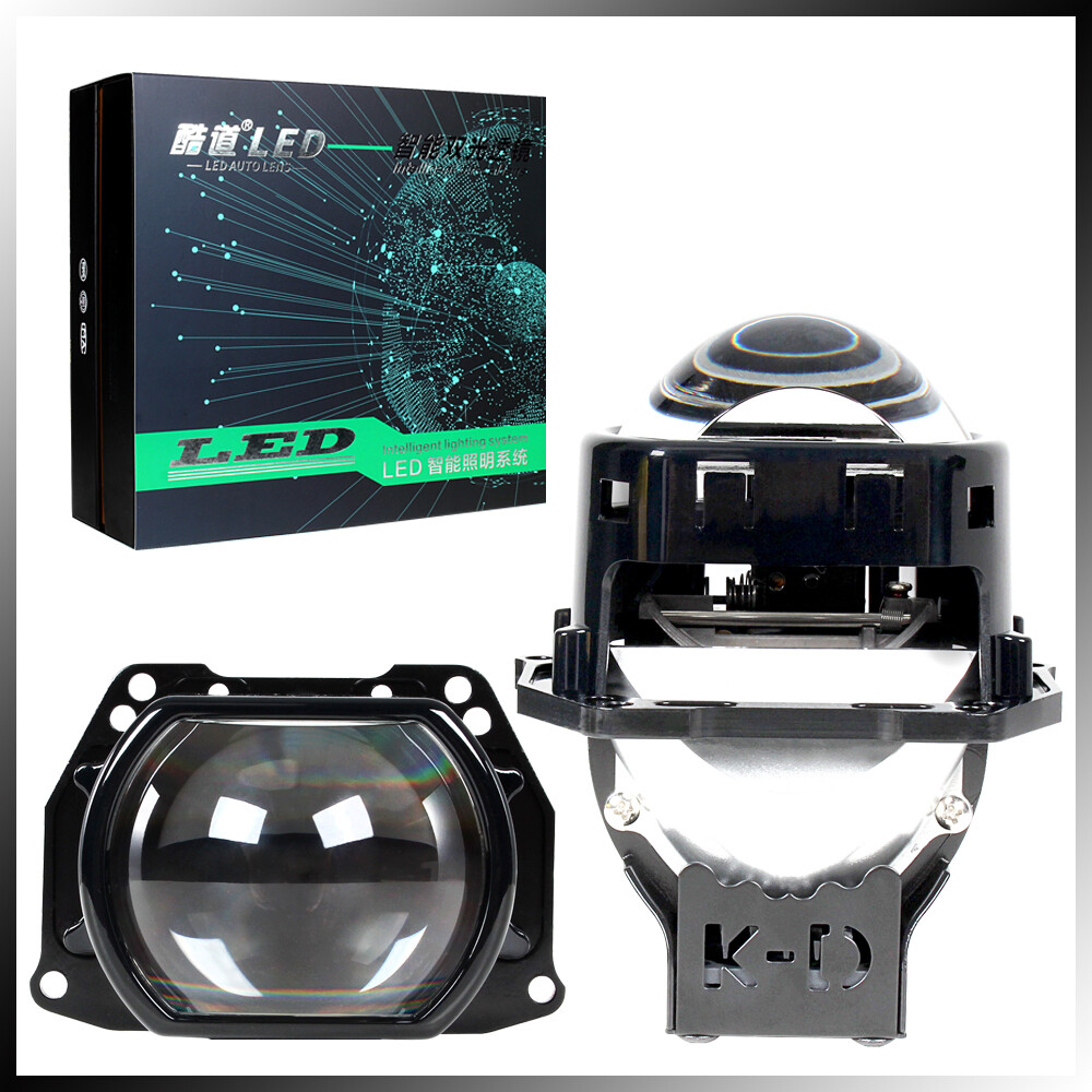 Square Bi LED Projector Lens 3.0 inch Bi LED Headlight Car Retrofit VS Xenon LHD