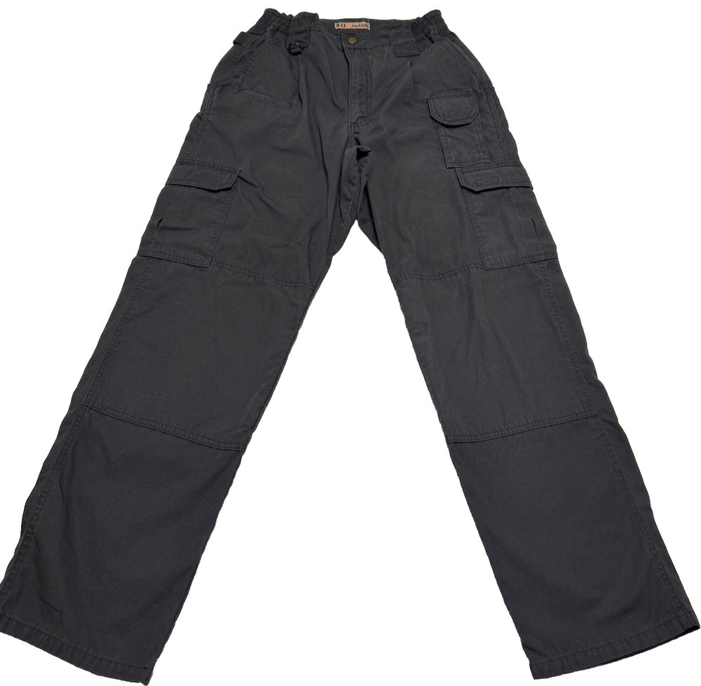 511 Tactical Cargo Pants Mens Size 30x32 Gray Chino Rip Stop Stretch Belt