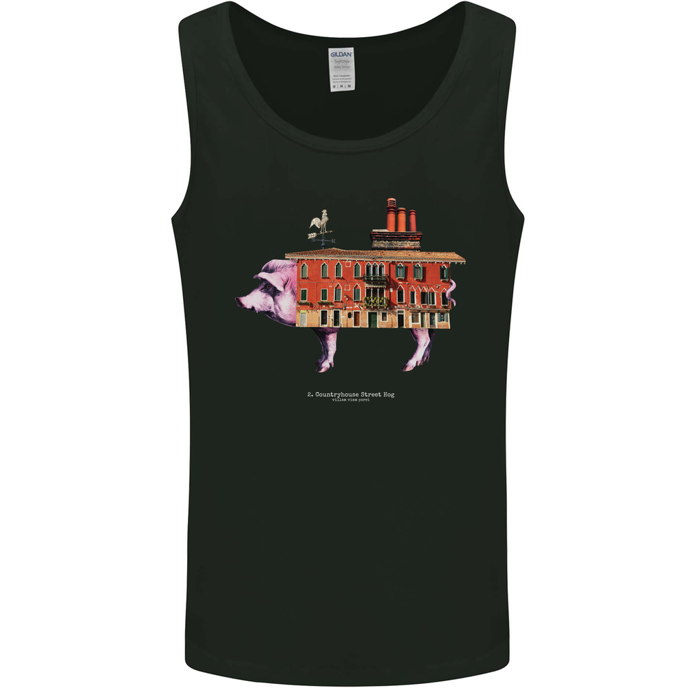 Country House Street Pig Mens Vest Tank Top