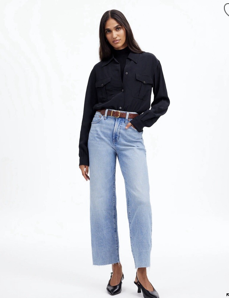 Madewell Wide Leg Crop Jean in Vintage Style for Tall Sizes 24