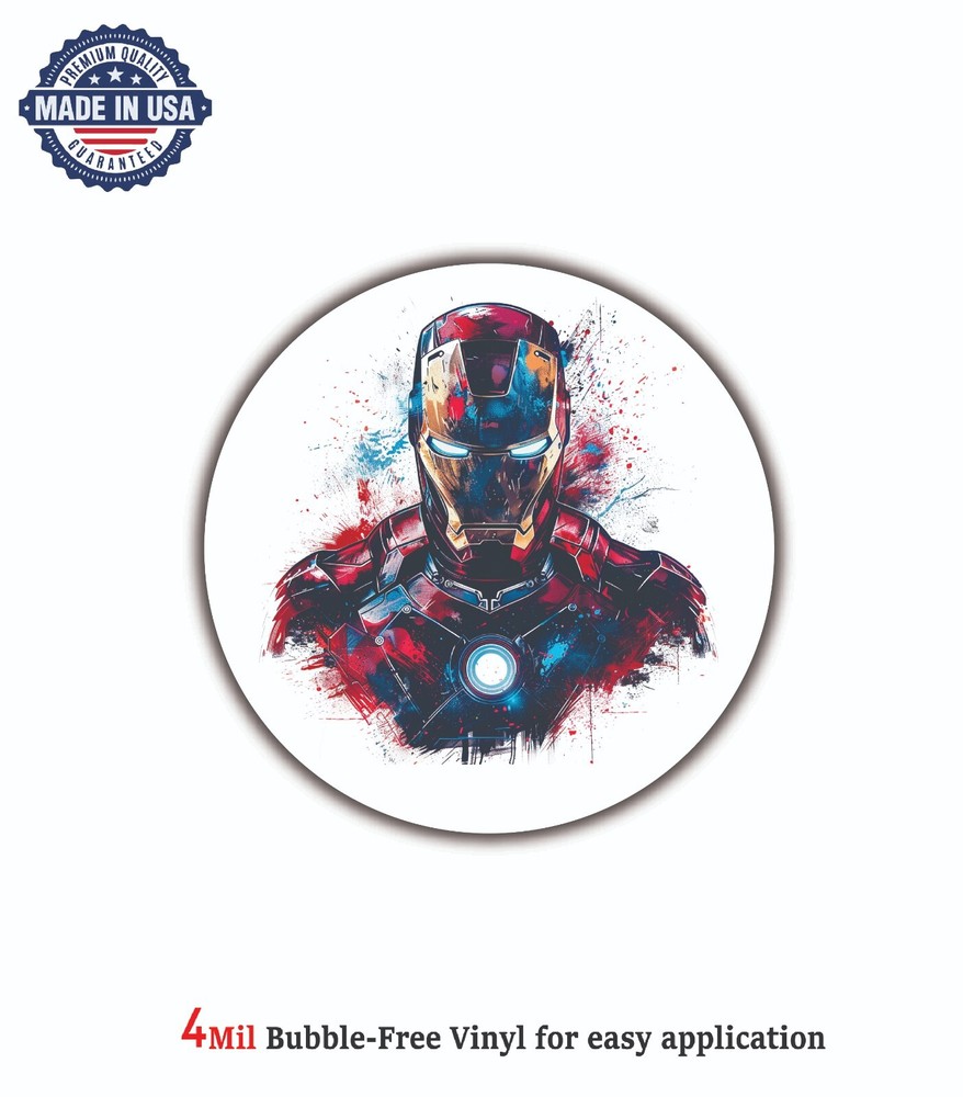 IRON MAN MARVEL SUPER HERO VINYL DECAL STICKER CAR BUMP 4MIL BUBBLE FREE US MADE