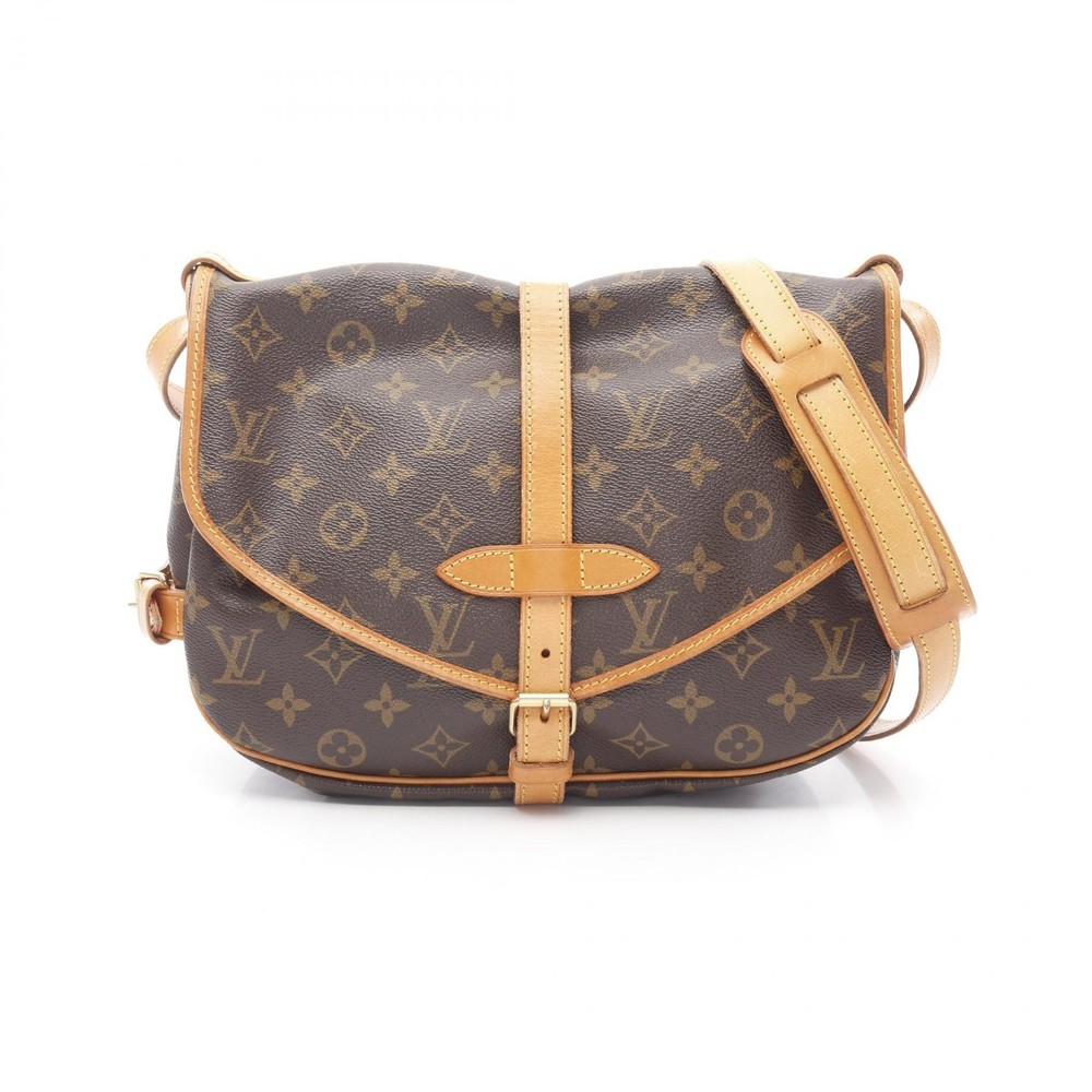 LOUIS VUITTON Saumur 30 crossbody Shoulder Bag M42256 Monogram canvas Brown Used