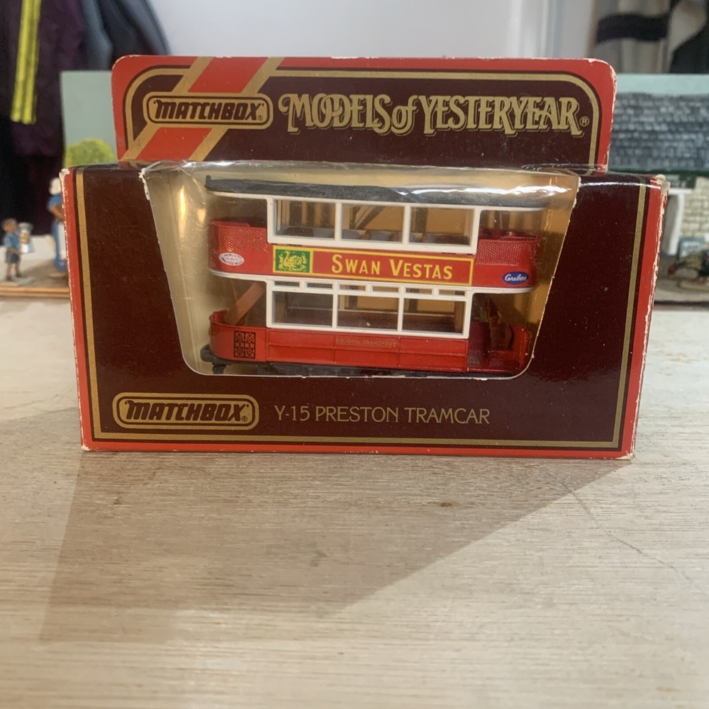 Matchbox Models of Yesteryear Y-15 Preston Tramcar Swan Vestas Matches BNIB