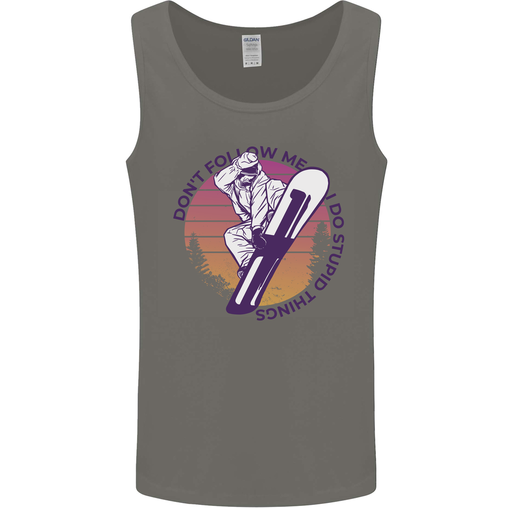 Snowboarding Dont Follow Me Funny Mens Vest Tank Top