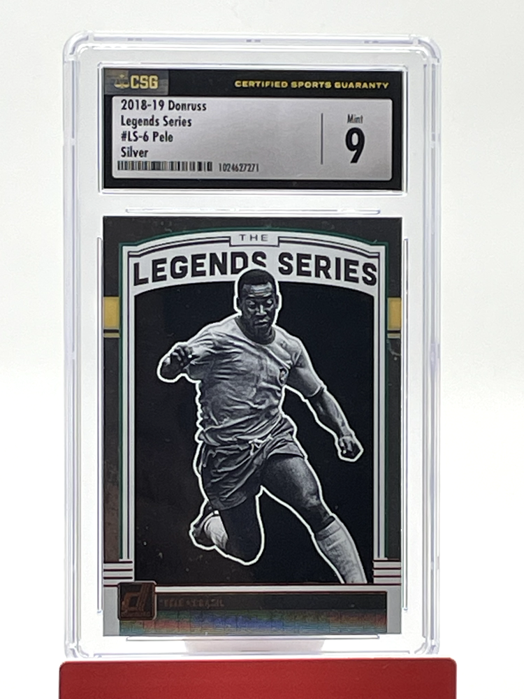 2018-19 Panini Donruss Pele Silver #LS-6 Brazil CSG 9 Mint GOAT Soccer Card