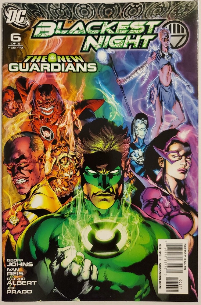 BLACKEST NIGHT #6 FIRST PRINTING THE NEW GUARDIANS! GREEN LANTERN! SINESTRO DCU!