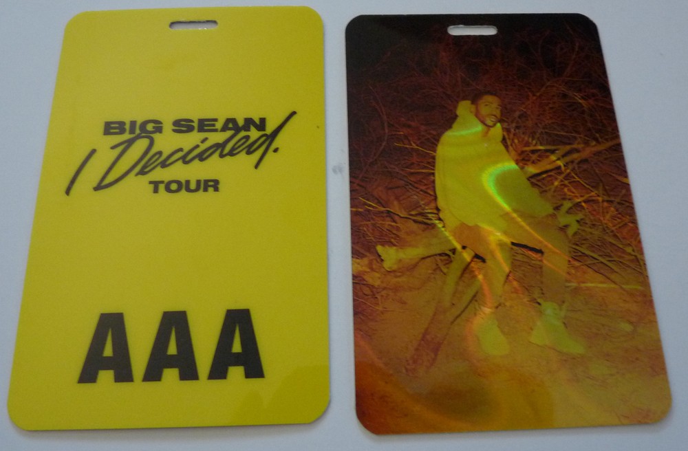 Big Sean I Decided Concert Tour All Access Backstage Pass Laminate D3