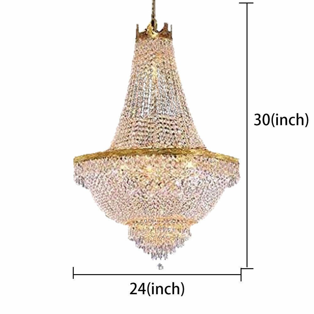 Luxury Vintage French Empire Crystal Chandelier for Large Foyers