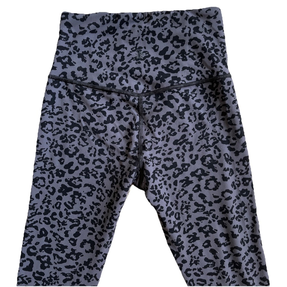 Athleta Leopard Elation Ultra High Rise Tight Anthracite Gray Womens XS Yoga