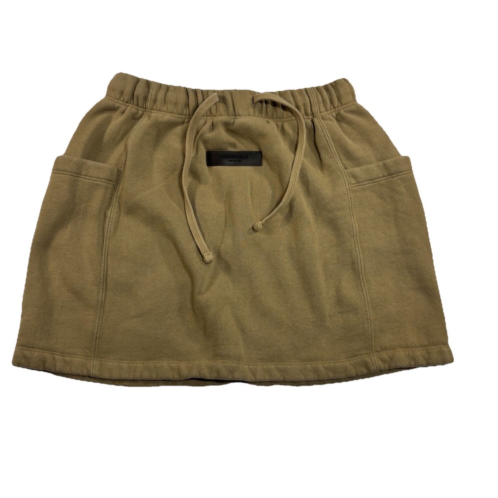 Fear of God Essentials Wheat Cargo Skirt Women Small Drawstring Waist  