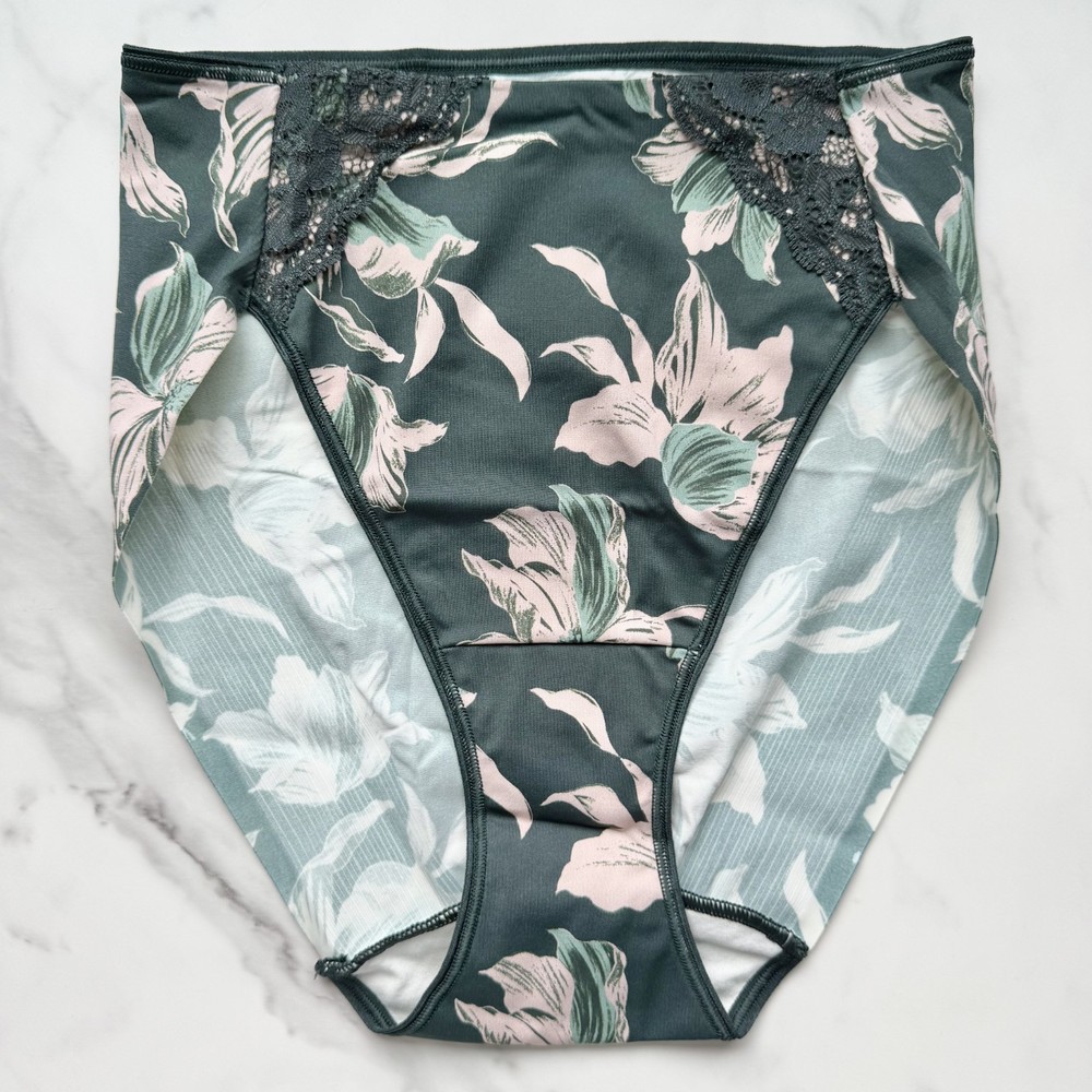Soma Vanishing Tummy With Lace High-Leg Brief Panty Bloom Breeze Everglade S/M/L