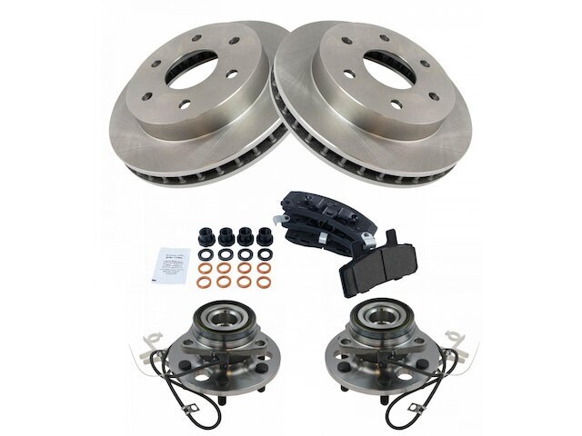 1995-1999 K1500 Suburban Front Brake Pads Rotors Wheel Hub Kit 23TNXQ