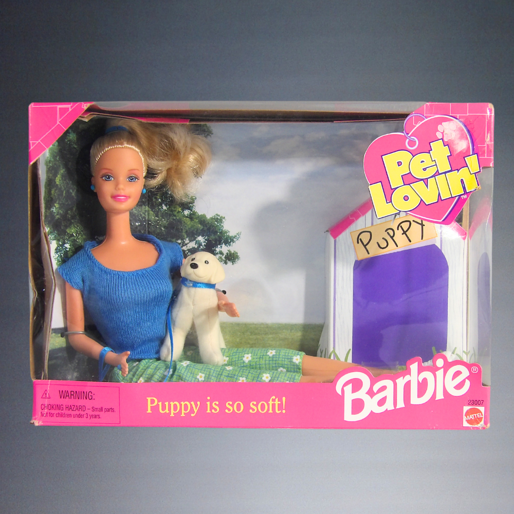1998 VINTAGE MATTEL BARBIE PET LOVIN' FASHION DOLL PLAY SET #23007