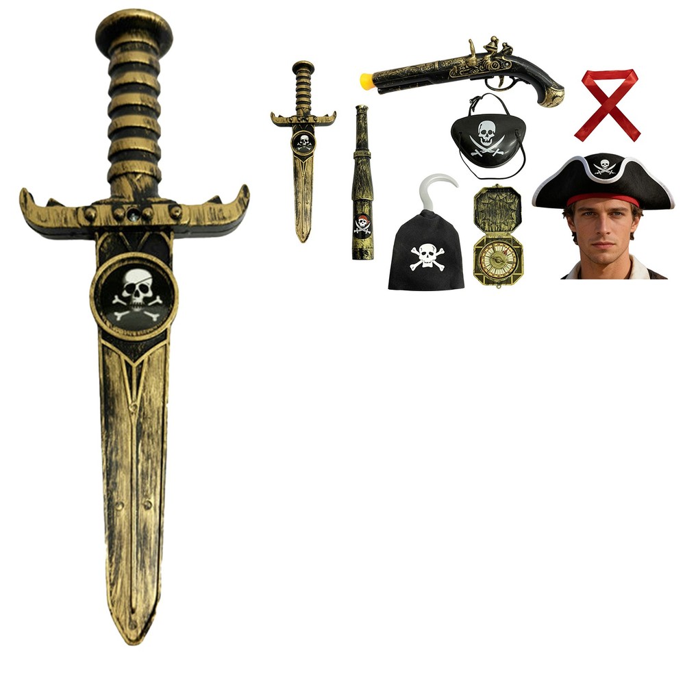 Kids Adults Show Props Party Pirate Accessories Set Carnival Pirates Costume