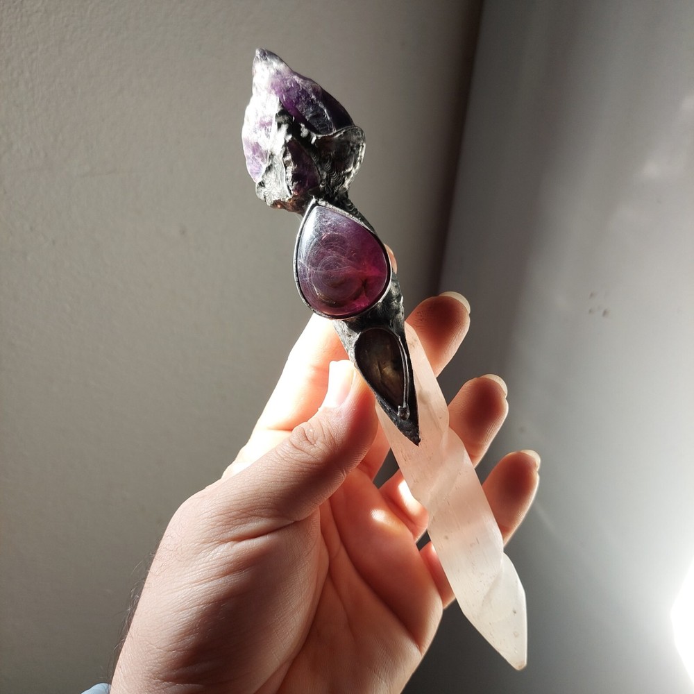 The Violet Priestess Crystal Wand