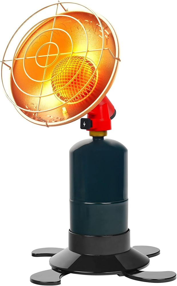 Portable Propane Heater Camping 6500 BTU Small Propane Heater with Electric Legs