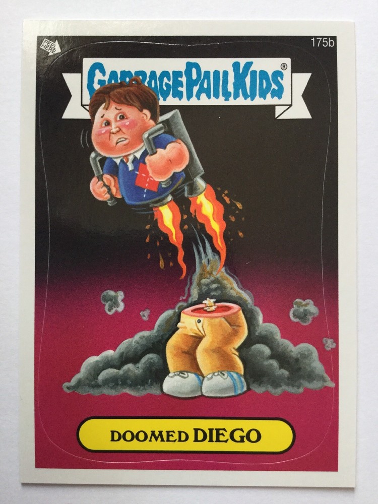 Garbage Pail Kids New Series 3 Topps Sticker 175b Doomed Diego