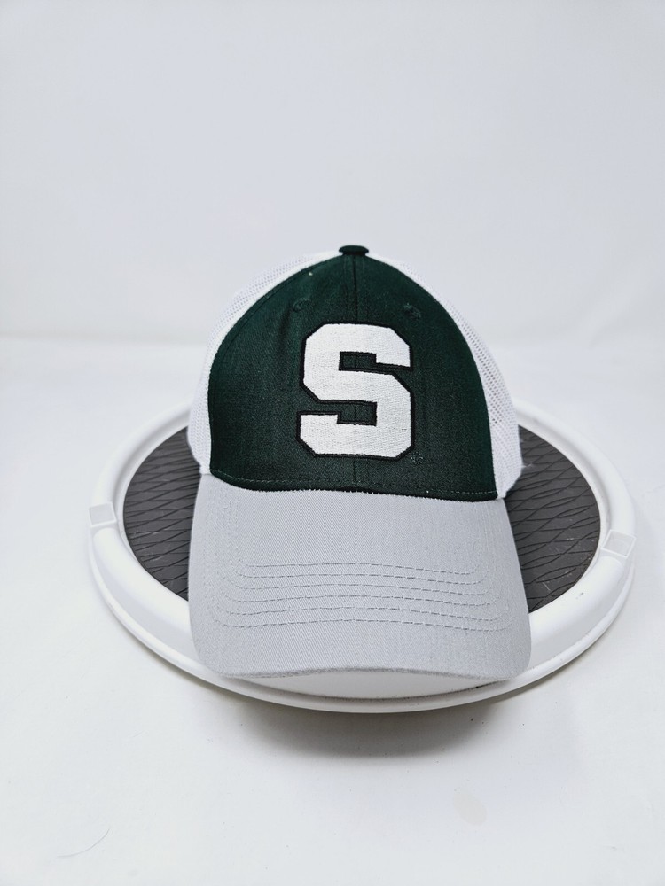 Michigan State University Spartan Trucker Snapback Baseball Cap NCAA Hat Used