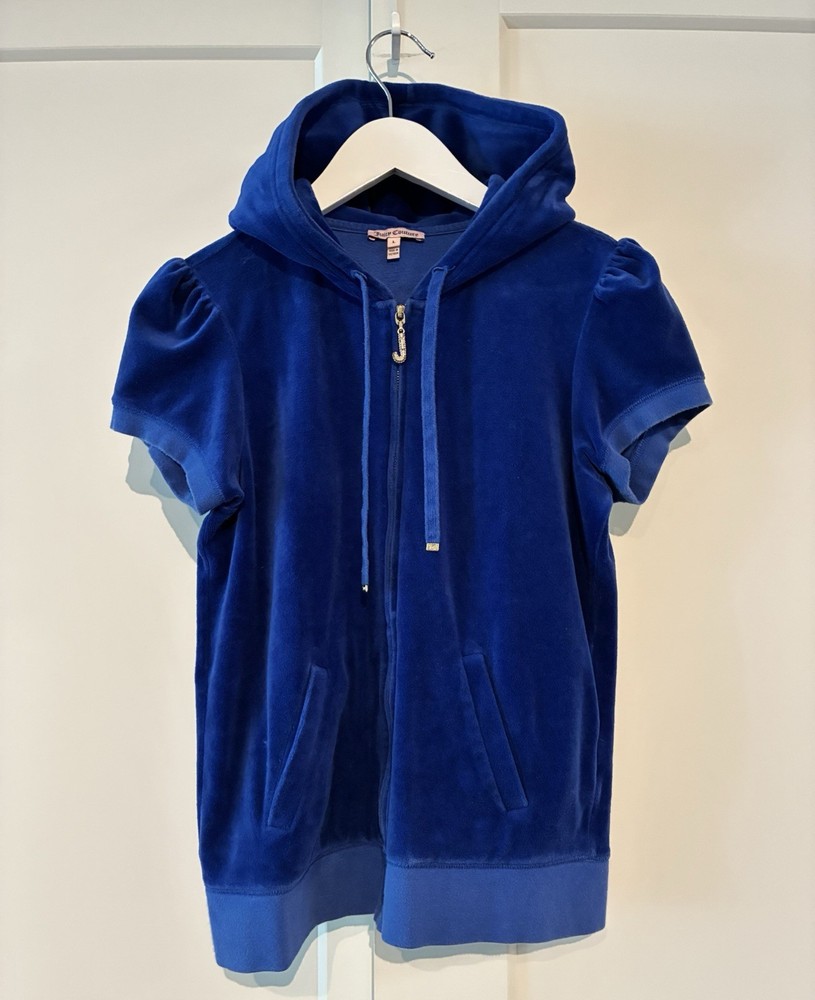 Juicy Couture 💙 L (fits XS) Royal Blue Zip-Up Hoodie