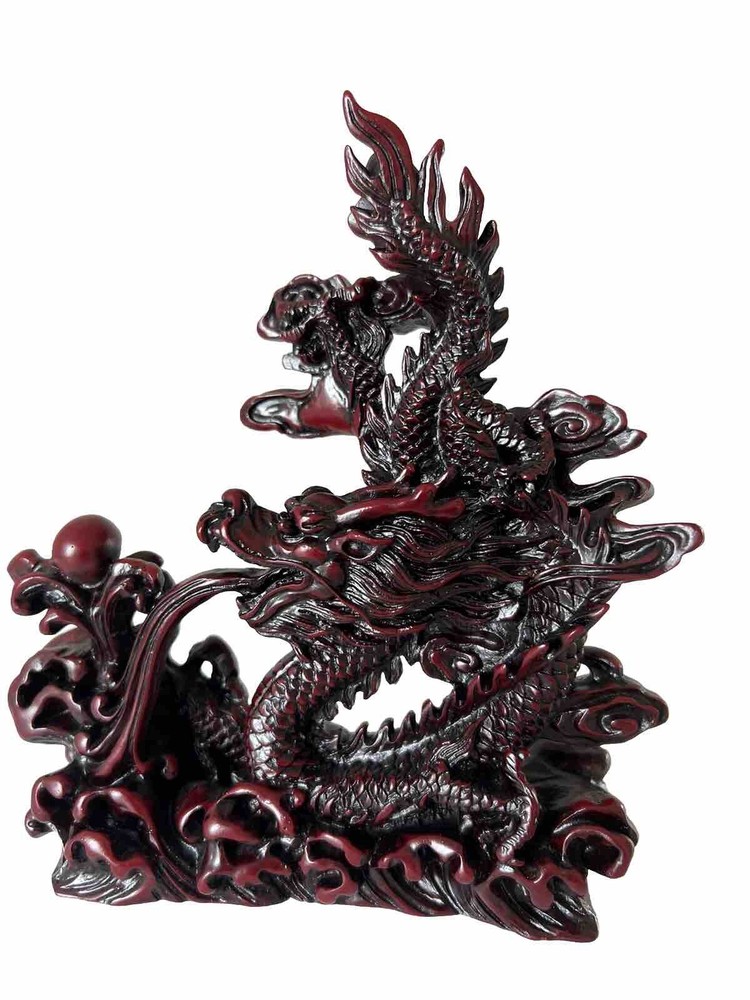 Chinese Dragon Statue Feng Shui New Year Good Fortune 2024-image