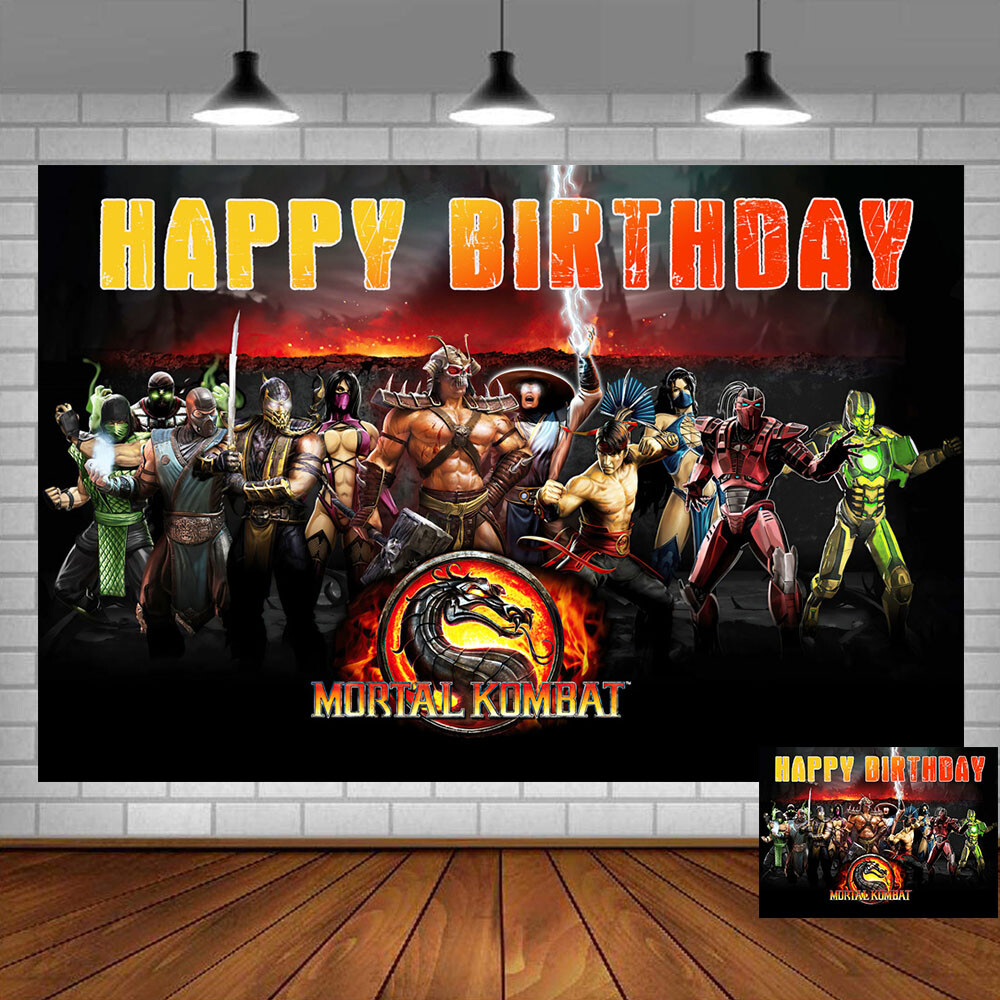 Mortal Kombat 5x3ft Birthday Party Decor Backdrop Banner Poster Gift