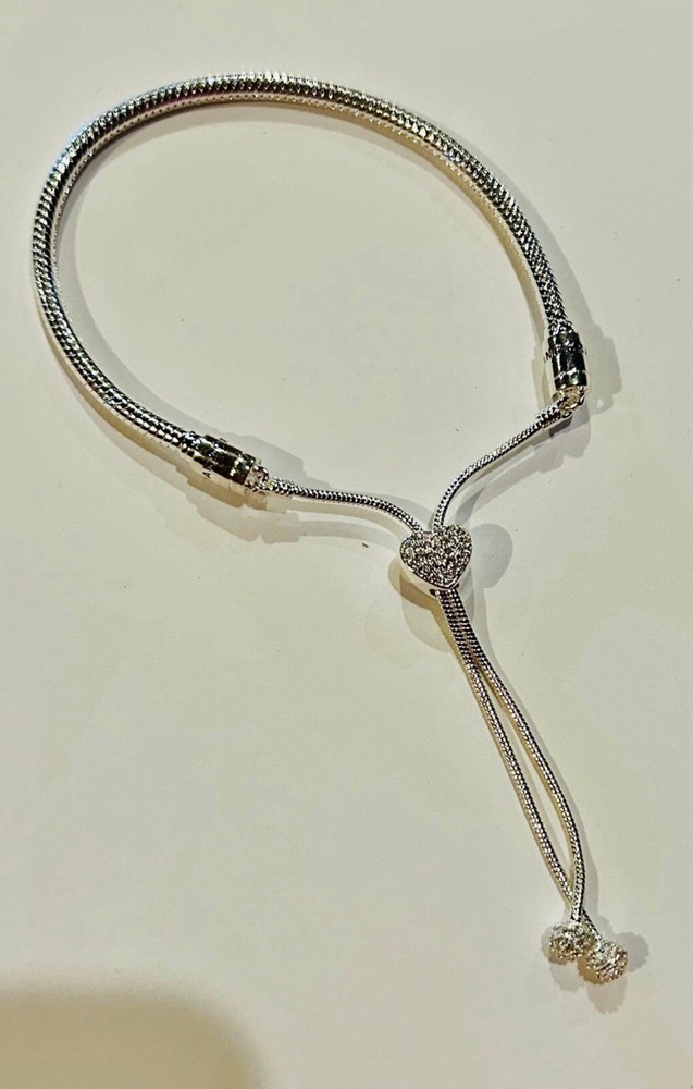 Pandora Heart Pave Slider Bracelet