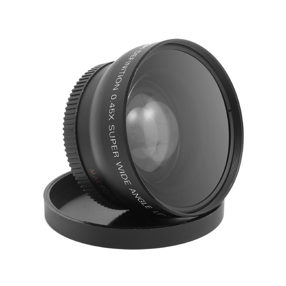 52MM 0.45x Wide Angle Lens + Macro Lens for 52mm DSLR and digital camera E