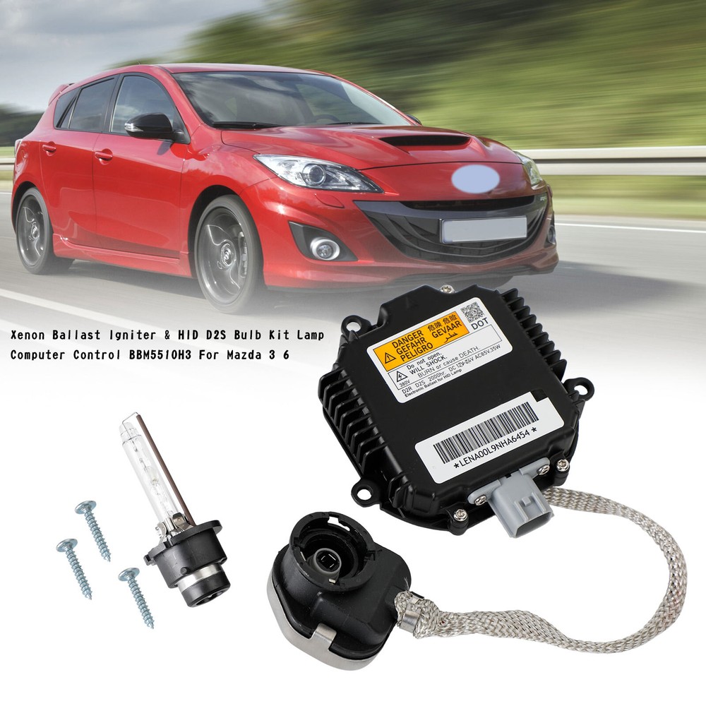 Xenon Ballast Igniter&HID D2S Bulb Kit Computer Control BBM5510H3 For Mazda 3 ↪