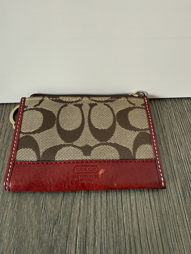 Vintage Coach Mini Brown Keychain Coin Purse in Mint Condition