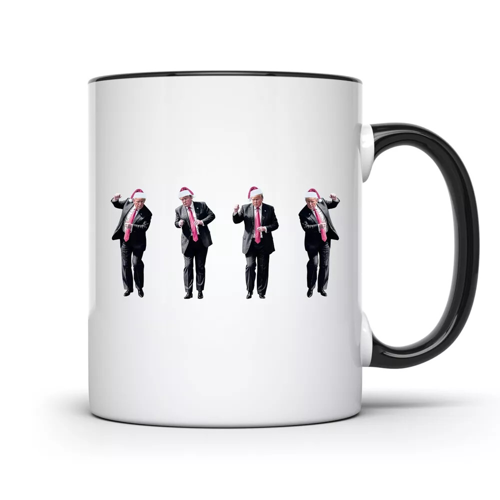 Trump Shuffle Funny Coffee Mug - Dance Design Gift for Dad