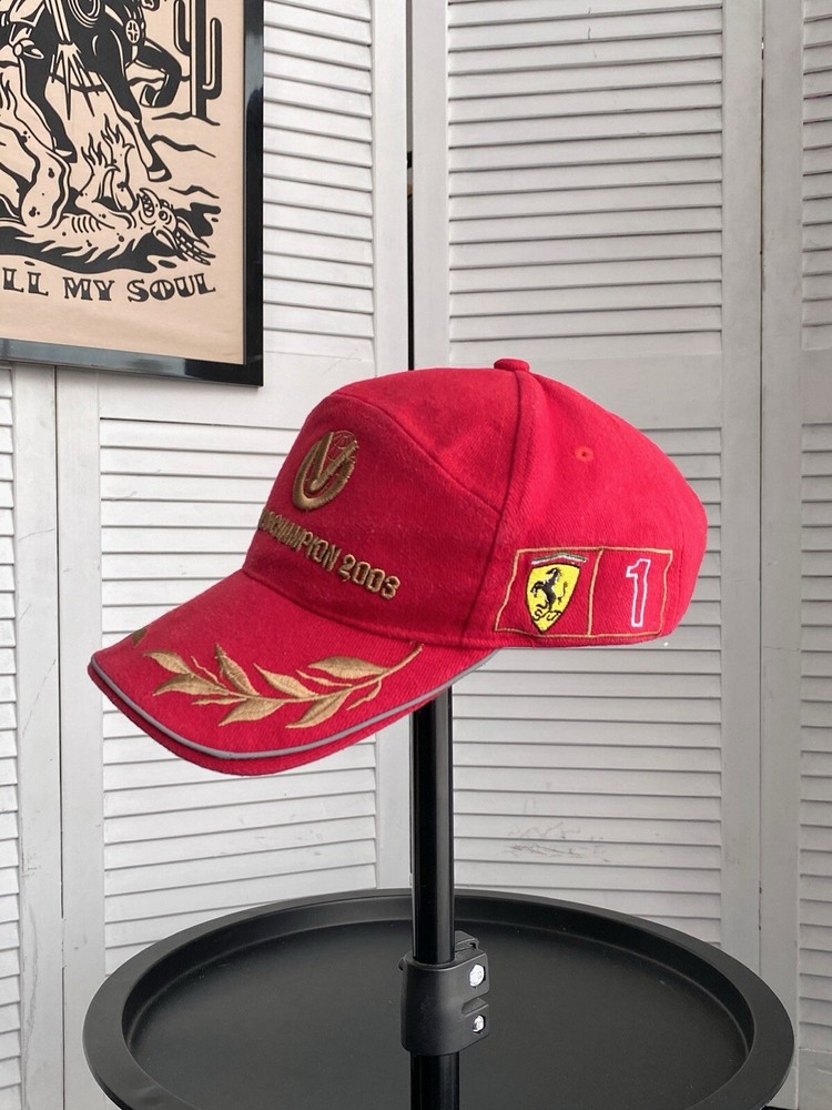 Vintage 00s Ferrari F1 World Champion Racing 5 Panel Hat Cap