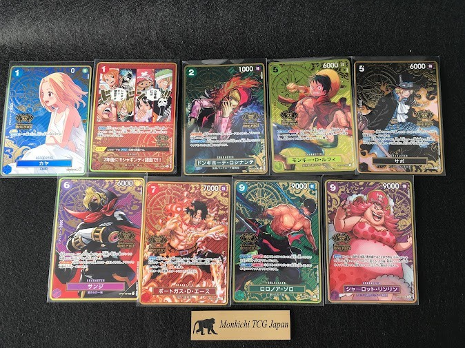 9 Cards 2nd Anniversary Set Japanese Luffy Ace Sabo ST13-015 ONE PIECE Card TCG