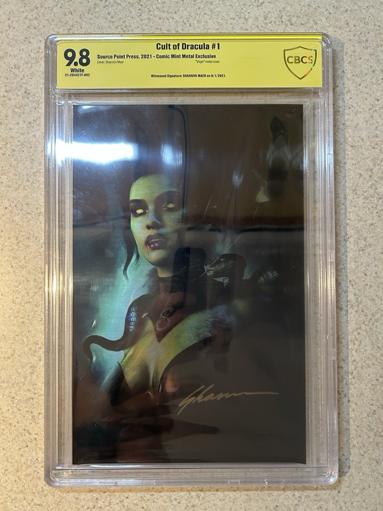 cult of dracula #1 comic mint metal exclusive CBCC 9.8 Signed shannon maer
