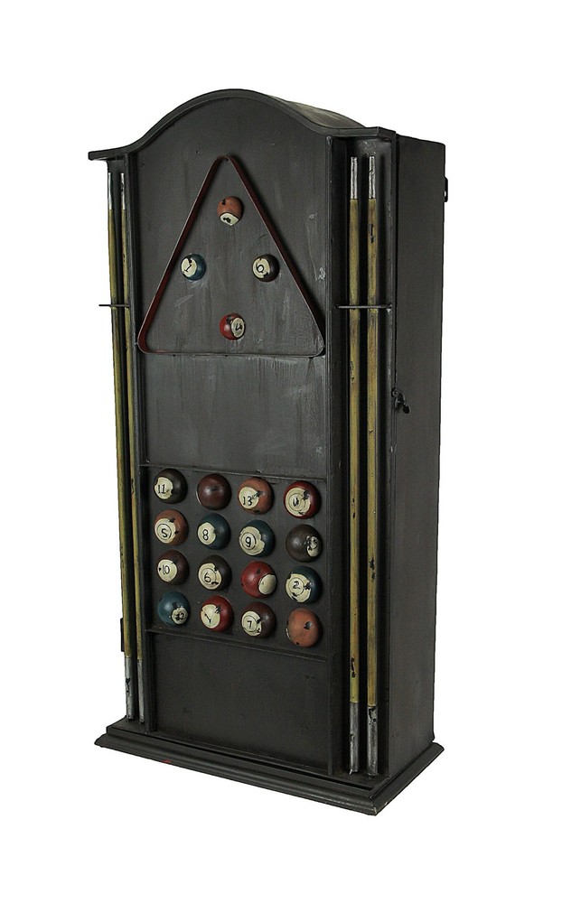 Metal Pool Table Cabinet for Bar & Game Room Storage  