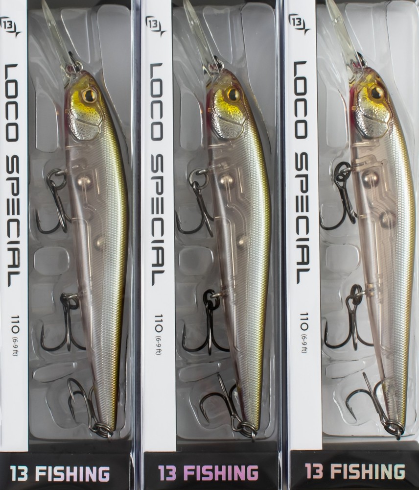 (LOT OF 3) 13 FISHING LOCO SPECIAL 110 9/16OZ LS69-15 OLIVE CRUSH H7305