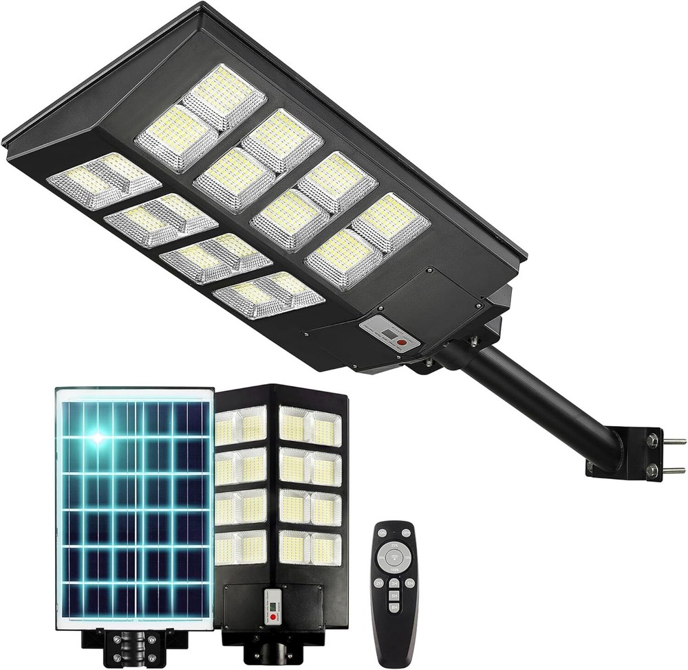 PFCTART Solar Parking Lot Light 100000LM Commercial Outdoor Solar Streets Light