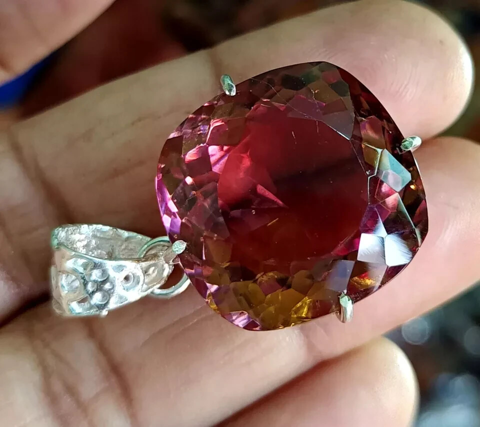 AA Zultanite 7-Color Pendant 65.20ct 925 Silver Certified HG Gemstone Jewelry