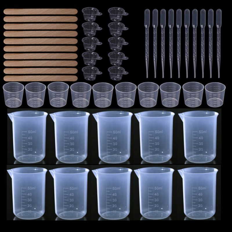 Creative Epoxy Resin Mixing Kit with Silicone Crystal Measuring Cups