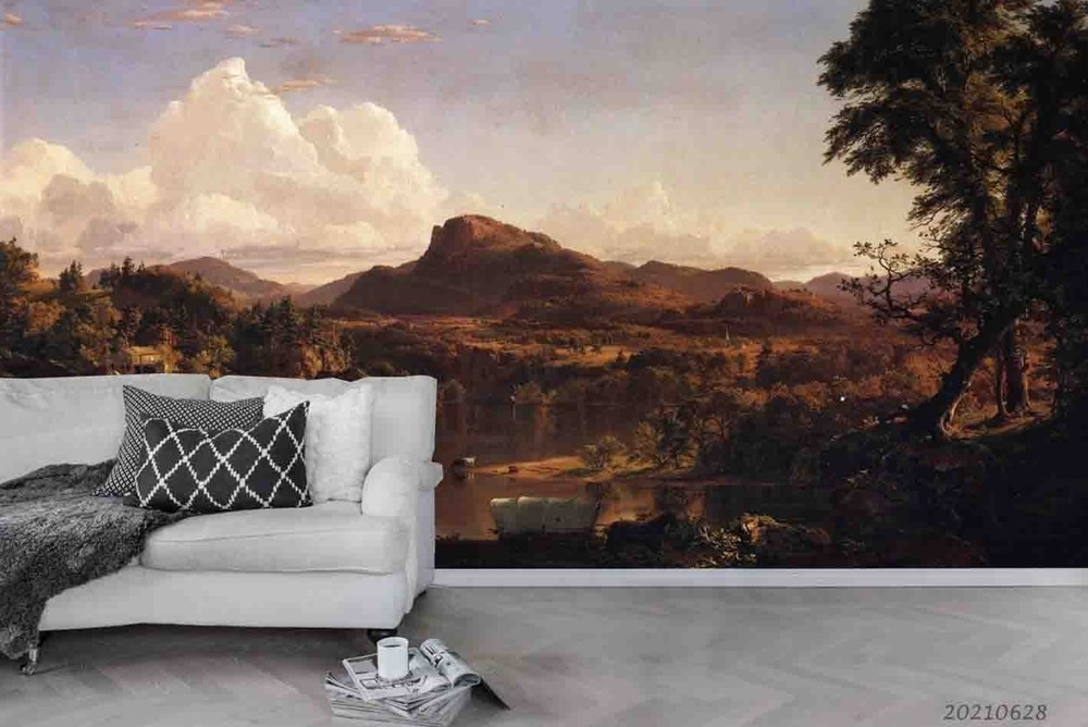 3D Mountains River Sky Landscape Wall Murals Wallpaper Murals Wall Sticker