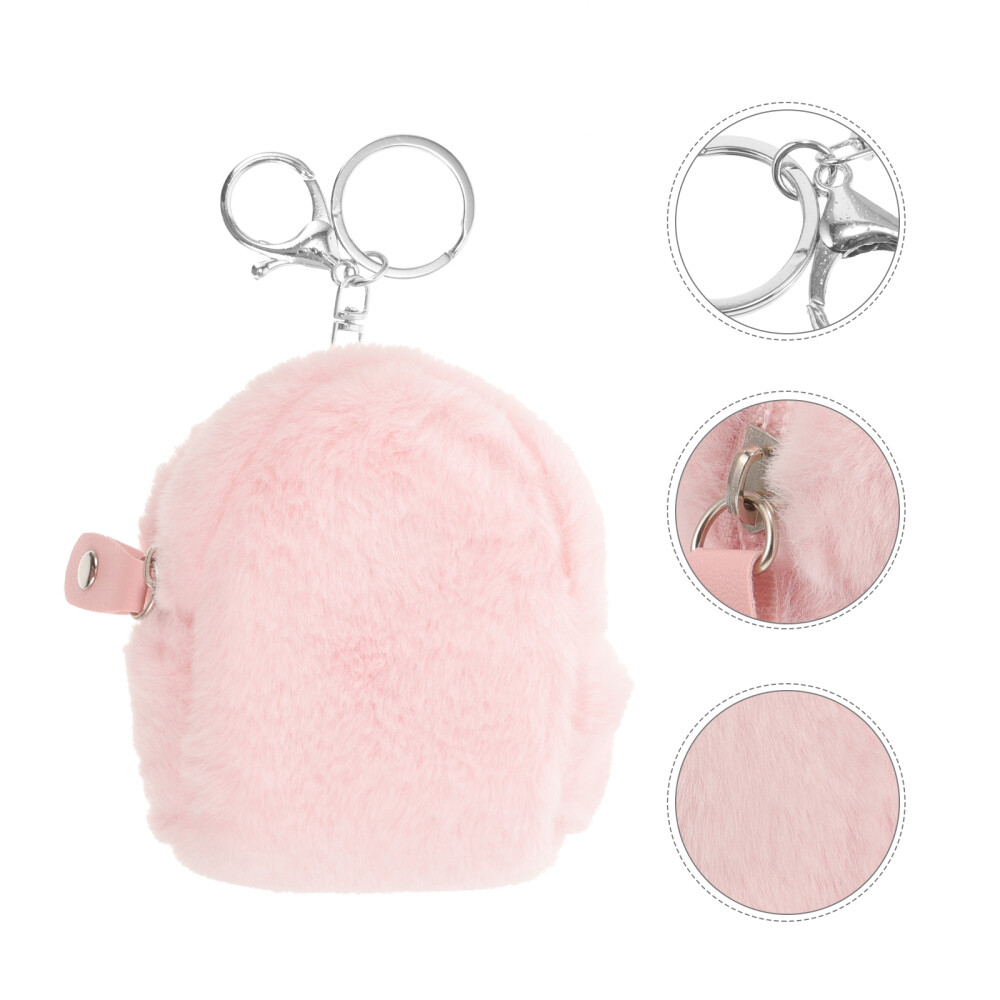 Cute Mini Plush Coin Purse Keyring Pouch Bag for Girls