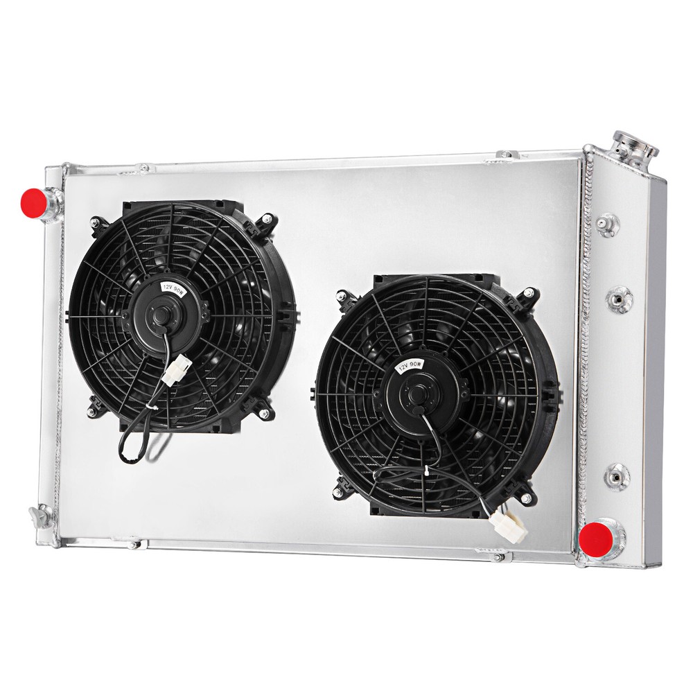 4 Rows Radiator+Shroud Fan For 1973~1987 Chevy C/K C10 C20 C30 K10/20 GMC Truck