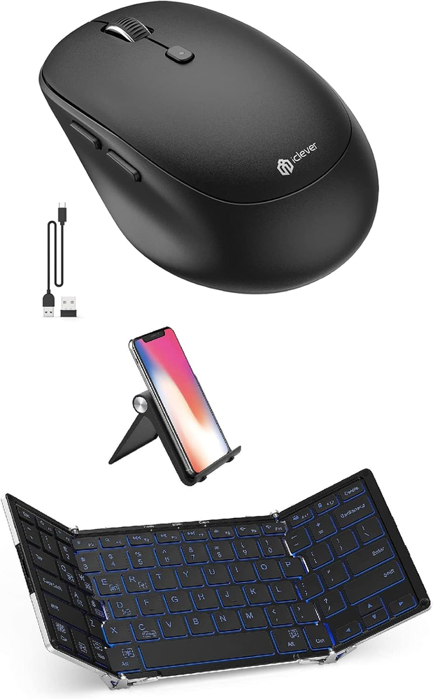 BK05 Wireless Bluetooth 5 Keyboard with 3-Color Adjustable Backlight