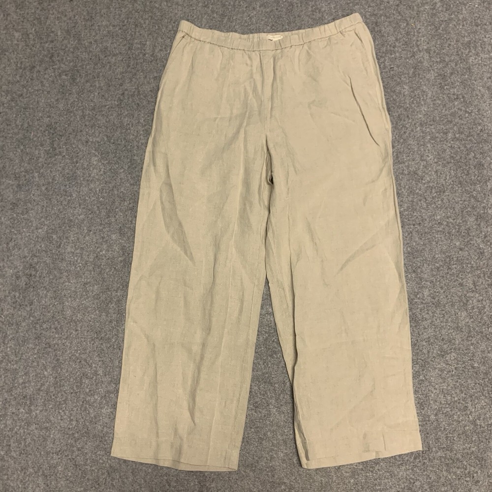 Eileen Fisher Womens Linen Casual Pants Size Large